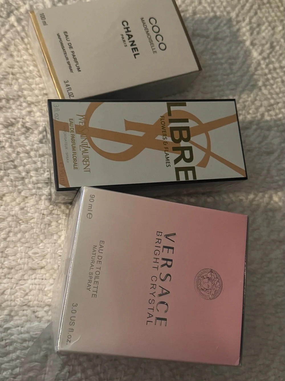 Versace Bright Crystal + Assorted Designer Fragrances - Pink, White, Gold